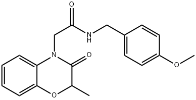 4H-1,4-Benzoxazine-4-acetamide,2,3-dihydro-N-[(4-methoxyphenyl)methyl]-2-methyl-3-oxo-(9CI) 结构式