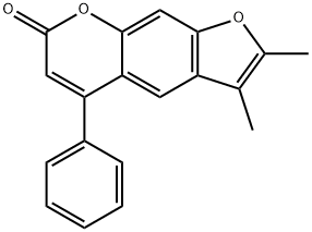 2,3-dimethyl-5-phenylfuro[3,2-g]chromen-7-one 结构式