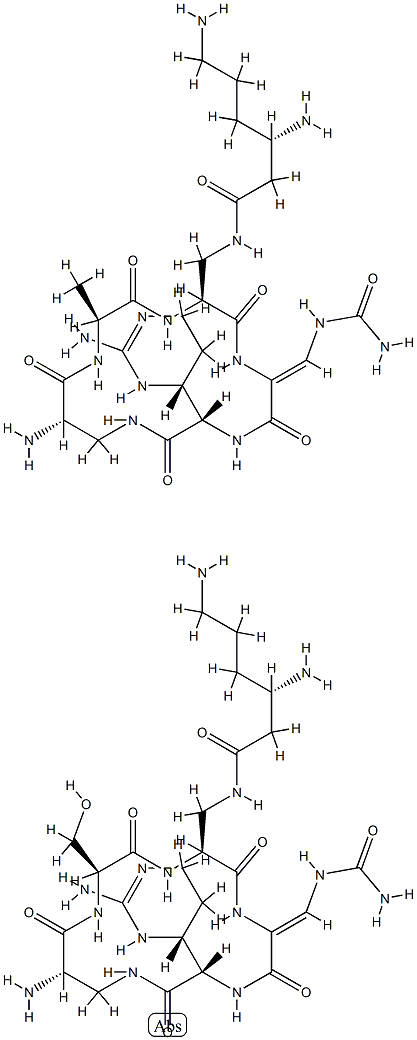 卷曲霉素, 11003-38-6, 结构式