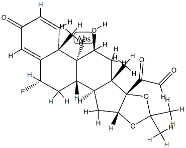 Fluocinolone Acetonide-21-aldehyde, 13242-30-3, 结构式