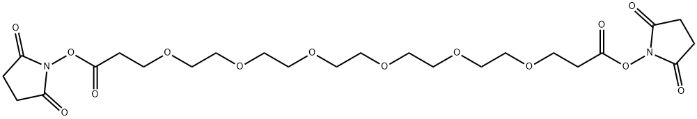 ビス-PEG6-NHSエステル 化学構造式