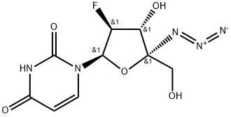 4'-C-azido-2'-deoxy-2'-fluoro-beta-D-arabinouridine Structure
