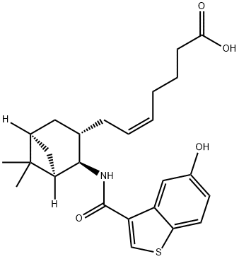 5-Heptenoic acid, 7-[(1R,2R,3S,5S)-2-[[(5-hydroxybenzo[b]thien-3-yl) Structure