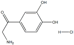 2-氨基-3',4'-二羟基苯乙酮盐酸盐 结构式