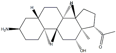 3α-Amino-12β-hydroxy-5α-pregnan-20-one 结构式