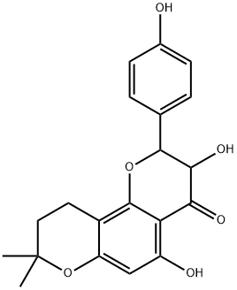 (2R,3R)-2,3,9,10-Tetrahydro-3,5-dihydroxy-2-(4-hydroxyphenyl)-8,8-dimethyl-4H,8H-benzo[1,2-b:3,4-b']dipyran-4-one 结构式