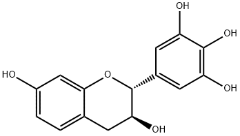 2α-(3,4,5-Trihydroxyphenyl)-3,4-dihydro-2H-1-benzopyran-3β,7-diol 结构式