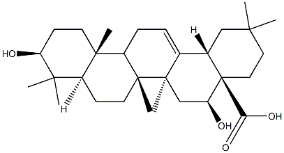 3β,16β-ジヒドロキシオレアナ-12-エン-28-酸 化学構造式