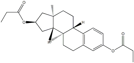 [(8S,9S,13R,14S,16R)-13-methyl-3-propanoyloxy-6,7,8,9,11,12,14,15,16,1 7-decahydrocyclopenta[a]phenanthren-16-yl] propanoate 结构式