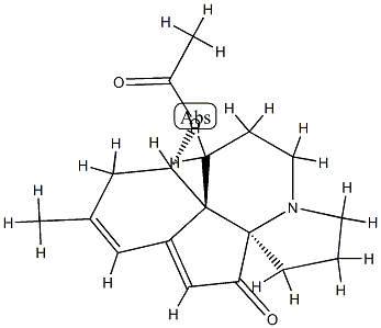 Acetic acid [(13S)-5-oxo-6,7,8,15-tetradehydroserratinan-13β-yl] ester 结构式