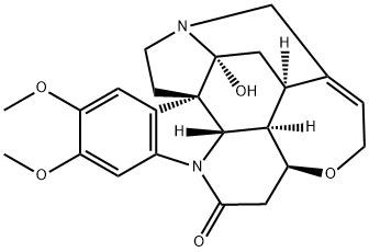 16-Hydroxy-2,3-dimethoxystrychnidin-10-one 结构式