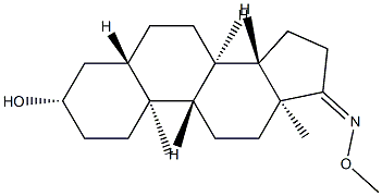 3β-Hydroxy-5α-androstan-17-one O-methyl oxime 结构式