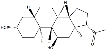 3β,11α-Dihydroxy-5α-pregnan-20-one Struktur