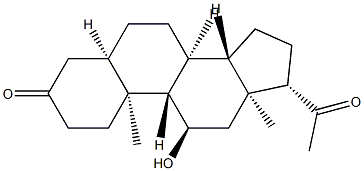 11α-Hydroxy-5β-pregnane-3,20-dione 结构式