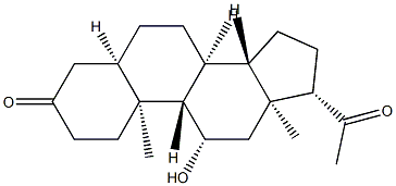 11β-Hydroxy-5β-pregnane-3,20-dione 结构式