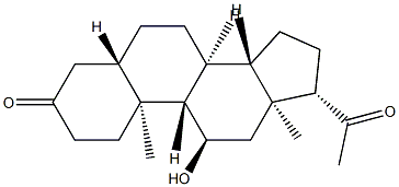 11α-Hydroxy-5α-pregnane-3,20-dione 结构式