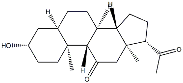 3β-Hydroxy-5β-pregnane-11,20-dione 结构式