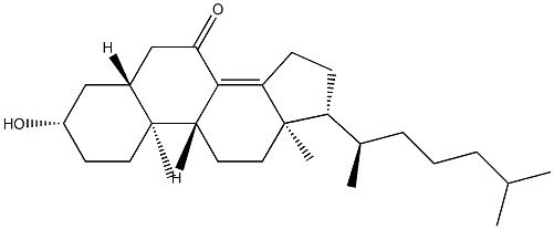 3β-Hydroxy-5α-cholest-8(14)-en-7-one 结构式