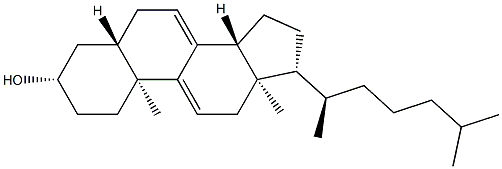 5α-コレスタ-7,9(11)-ジエン-3β-オール 化学構造式