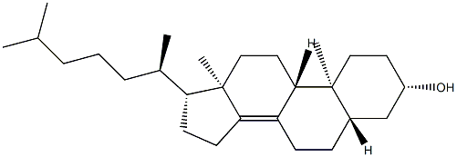 Δ8(14)-Cholestenol, 566-99-4, 结构式