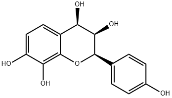 (2R)-2α-(4-Hydroxyphenyl)-3,4-dihydro-2H-1-benzopyran-3α,4α,7,8-tetrol 结构式