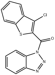 1H-Benzotriazole,1-[(3-chlorobenzo[b]thien-2-yl)carbonyl]-(9CI) 结构式