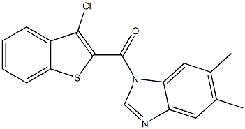 1H-Benzimidazole,1-[(3-chlorobenzo[b]thien-2-yl)carbonyl]-5,6-dimethyl-(9CI) 结构式