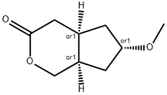 Cyclopenta[c]pyran-3(1H)-one, hexahydro-6-methoxy-, (4aR,6S,7aR)-rel- (9CI) 结构式