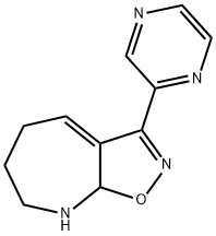 5H-Isoxazolo[5,4-b]azepine,6,7,8,8a-tetrahydro-3-pyrazinyl-(9CI) 结构式
