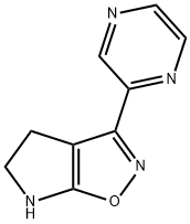 4H-Pyrrolo[3,2-d]isoxazole,5,6-dihydro-3-pyrazinyl-(9CI) 结构式