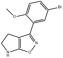 4H-Pyrrolo[3,2-d]isoxazole,3-(5-bromo-2-methoxyphenyl)-5,6-dihydro-(9CI) 结构式