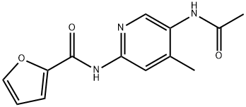 2-Furancarboxamide,N-[5-(acetylamino)-4-methyl-2-pyridinyl]-(9CI) 结构式