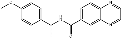 6-Quinoxalinecarboxamide,N-[1-(4-methoxyphenyl)ethyl]-(9CI) 结构式