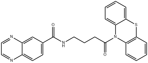 6-Quinoxalinecarboxamide,N-[4-oxo-4-(10H-phenothiazin-10-yl)butyl]-(9CI) 结构式