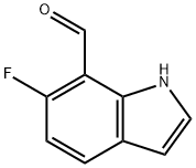 6-氟吲哚-7-甲醛 结构式