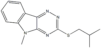 5H-1,2,4-Triazino[5,6-b]indole,5-methyl-3-[(2-methylpropyl)thio]-(9CI) 结构式