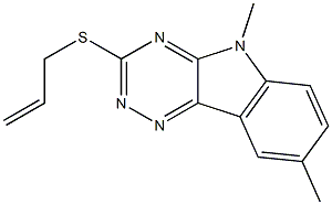 5H-1,2,4-Triazino[5,6-b]indole,5,8-dimethyl-3-(2-propenylthio)-(9CI) 结构式