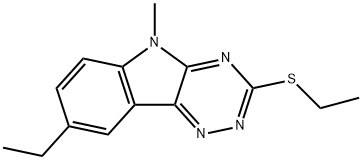 5H-1,2,4-Triazino[5,6-b]indole,8-ethyl-3-(ethylthio)-5-methyl-(9CI) 结构式
