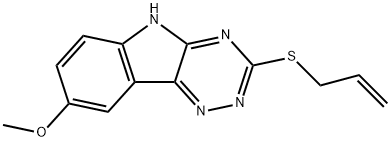 2H-1,2,4-Triazino[5,6-b]indole,8-methoxy-3-(2-propenylthio)-(9CI) 结构式