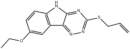 2H-1,2,4-Triazino[5,6-b]indole,8-ethoxy-3-(2-propenylthio)-(9CI) 结构式