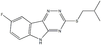 2H-1,2,4-Triazino[5,6-b]indole,8-fluoro-3-[(2-methylpropyl)thio]-(9CI) 结构式