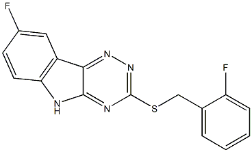 2H-1,2,4-Triazino[5,6-b]indole,8-fluoro-3-[[(2-fluorophenyl)methyl]thio]-(9CI) 结构式
