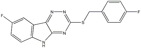 2H-1,2,4-Triazino[5,6-b]indole,8-fluoro-3-[[(4-fluorophenyl)methyl]thio]-(9CI) 结构式