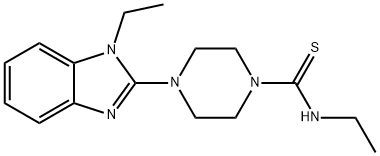 1-Piperazinecarbothioamide,N-ethyl-4-(1-ethyl-1H-benzimidazol-2-yl)-(9CI) 结构式