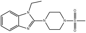 1H-Benzimidazole,1-ethyl-2-[4-(methylsulfonyl)-1-piperazinyl]-(9CI) 结构式