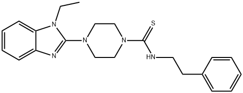 1-Piperazinecarbothioamide,4-(1-ethyl-1H-benzimidazol-2-yl)-N-(2-phenylethyl)-(9CI) 结构式