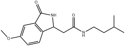 1H-Isoindole-1-acetamide,2,3-dihydro-5-methoxy-N-(3-methylbutyl)-3-oxo-(9CI) 结构式