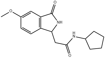 1H-Isoindole-1-acetamide,N-cyclopentyl-2,3-dihydro-5-methoxy-3-oxo-(9CI) 结构式