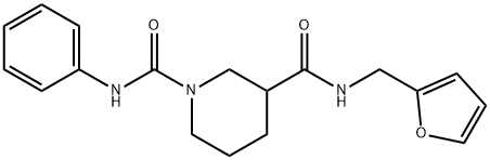 1,3-Piperidinedicarboxamide,N3-(2-furanylmethyl)-N1-phenyl-(9CI) 结构式