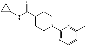 4-Piperidinecarboxamide,N-cyclopropyl-1-(4-methyl-2-pyrimidinyl)-(9CI) 结构式